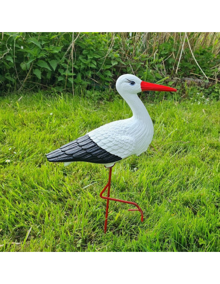 Figurine décorative Cigogne Petite H: 46 cm de Jardin décoration extérieure