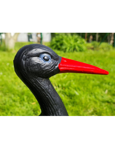 Figurine décorative Cigogne Petite Noir H: 46 cm de Jardin décoration extérieure
