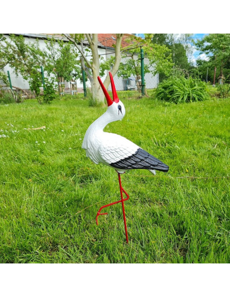Figurine décorative Cigogne Cliquetis Petite H: 57 cm de Jardin décoration extérieure