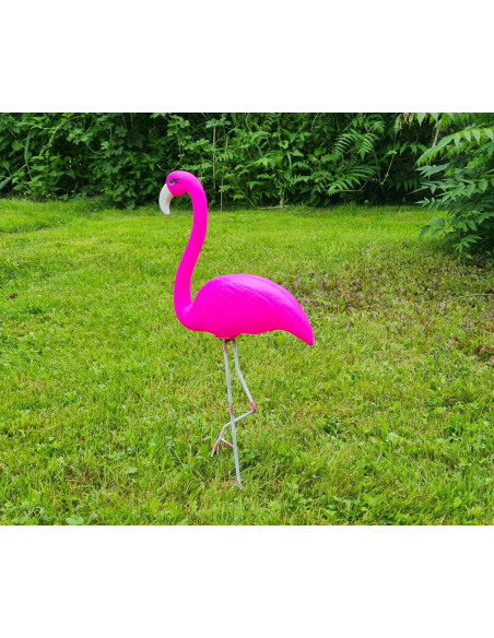 Flamingo Dark Pink H: 57cm Sculpture Statue Figure