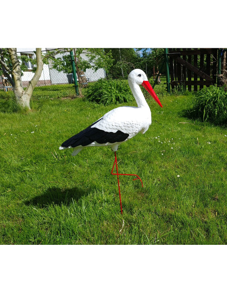 Figurine décorative Famille de 4 Cigones Cigogne de Jardin décoration extérieure