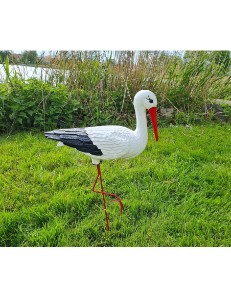 Figurine décorative Famille de 4 Cigones Cigogne de Jardin décoration extérieure