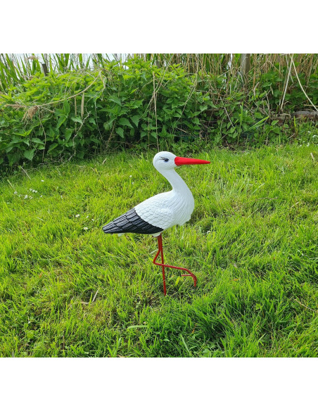 Figurine décorative Famille de 4 Cigones Cigogne de Jardin décoration extérieure