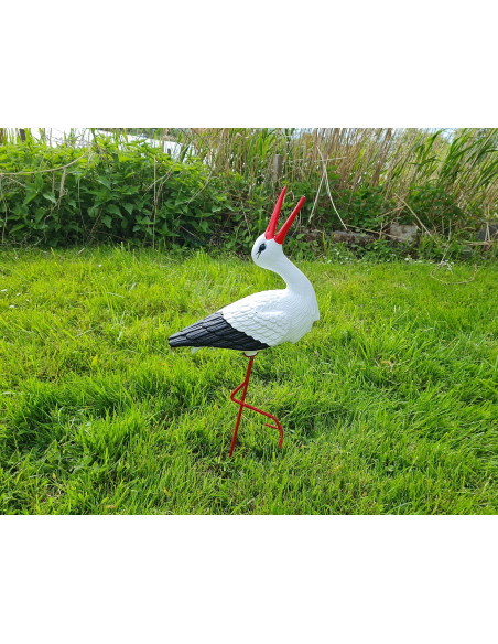 Figurine décorative Famille de 4 Cigones Cigogne de Jardin décoration extérieure