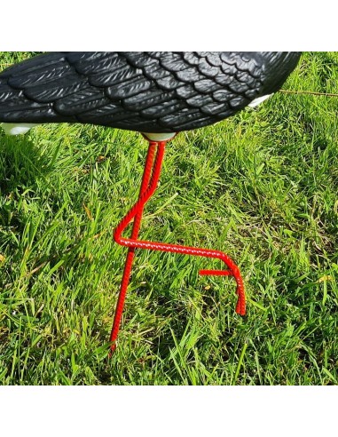 Cigogne Petite noire pour jardin H: 46cm - Figurine cigogne plastique