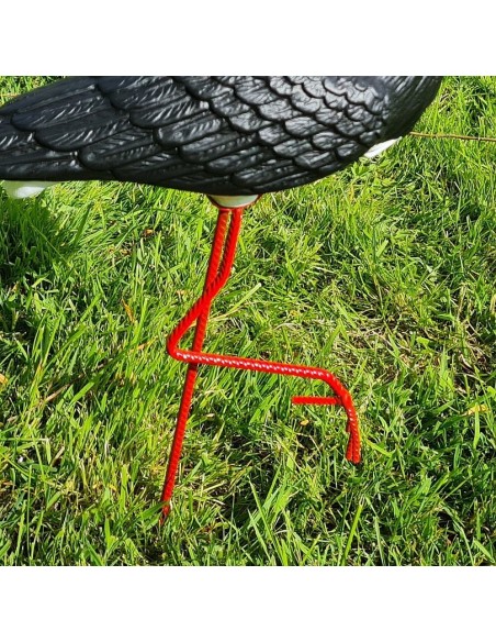 Cigogne Petite noire pour jardin H: 46cm - Figurine cigogne plastique