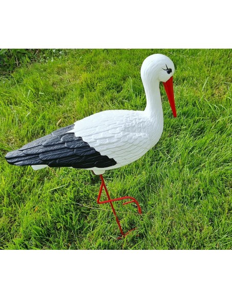 Figurine Cigogne Médiocre H: 75cm en Plastique pour Jardin