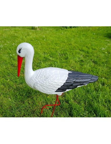 Figurine Cigogne Médiocre H: 75cm en Plastique pour Jardin