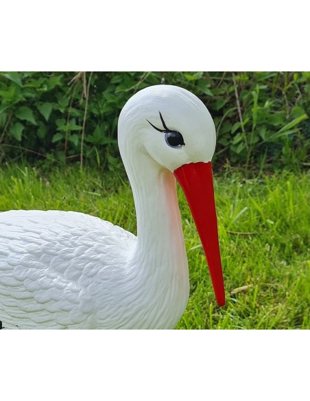Figurine Cigogne Médiocre H: 75cm en Plastique pour Jardin
