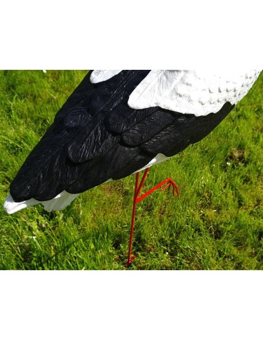 Grande figurine cigogne en plastique pour jardin H: 88 cm