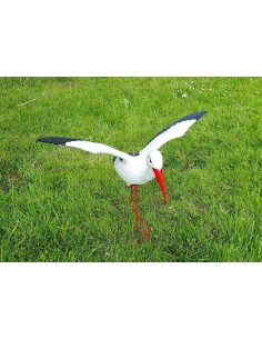 Cigogne Volante H: 75cm – Figurine cigogne plastique pour jardin 2