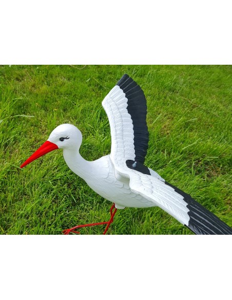 Cigogne Volante H: 75cm – Figurine cigogne plastique pour jardin