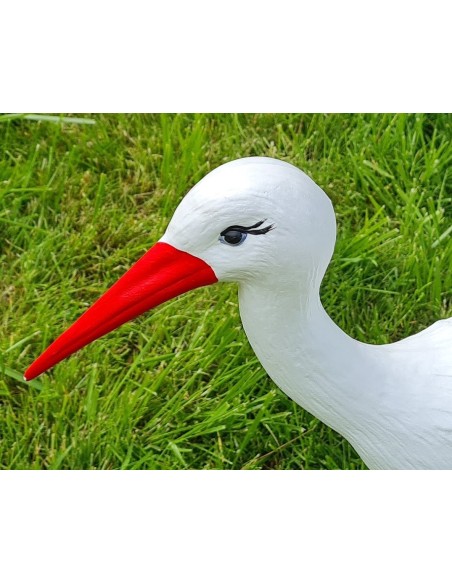 Cigogne Volante H: 75cm – Figurine cigogne plastique pour jardin