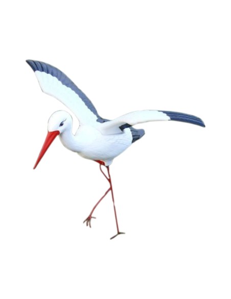 Cigogne Volante H: 75cm – Figurine cigogne plastique pour jardin