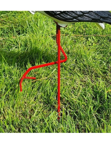 Figurine Cigogne Cliquetis noire H: 57cm en Plastique pour Jardin