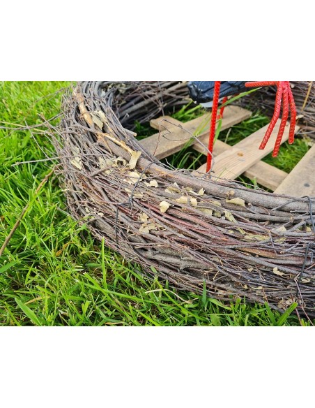 Nid de Cigogne Artificiel Famille 3 Cigognes H: 70cm - Décoration Jardin