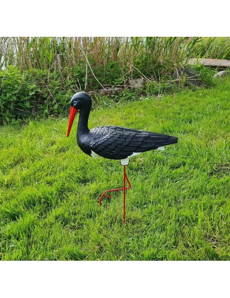Famille de 4 Cigognes Noires : Lot de Jardin Original