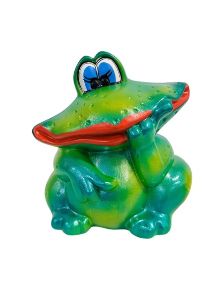 Sculpture Grenouille Rigolote aux Lèvres Rouges – Déco Jardin