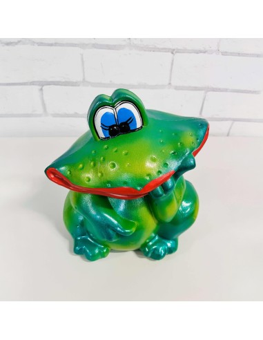 Sculpture Grenouille Rigolote aux Lèvres Rouges – Déco Jardin