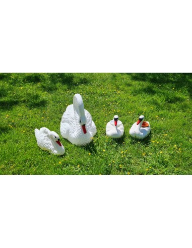 Déco Cygne Flottant : Statue et Cache-pot de Jardin (27 cm)