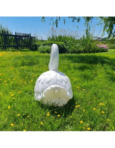 Grand Cygne Déco : Statue Flottante Réaliste (47 cm)