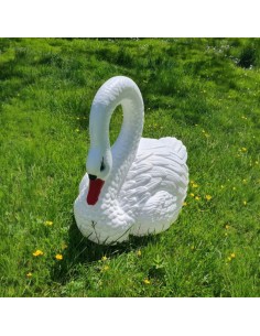 Grand Cygne Déco : Statue Flottante Réaliste (47 cm) 2