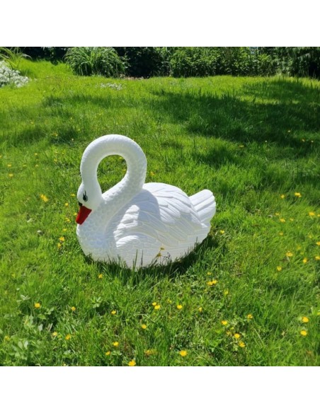 Grand Cygne Déco : Statue Flottante Réaliste (47 cm)