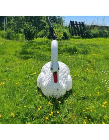 Grand Cygne Déco : Statue Flottante Réaliste (47 cm)
