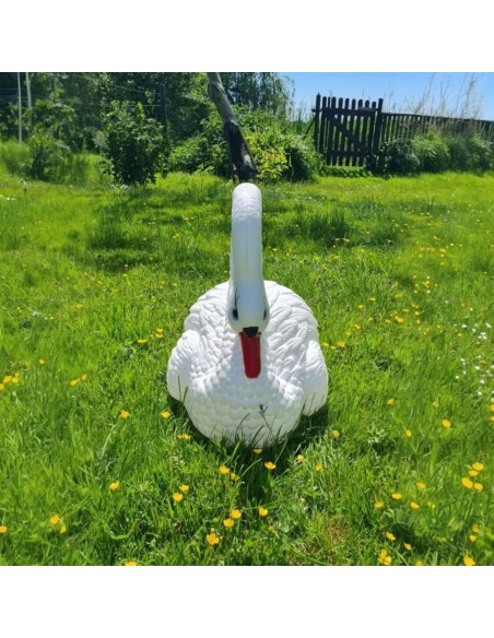 Grand Cygne Déco : Statue Flottante Réaliste (47 cm)
