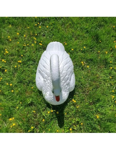 Grand Cygne Déco : Statue Flottante Réaliste (47 cm)