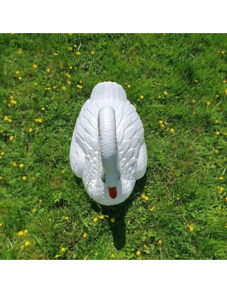 Grand Cygne Déco : Statue Flottante Réaliste (47 cm)