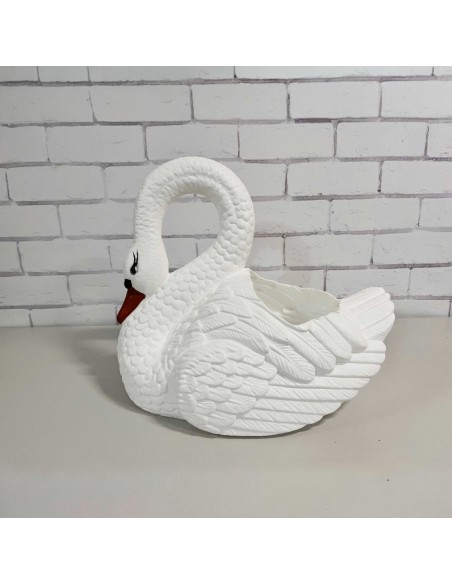 Grand Cygne Jardinière : Cache-pot & Statue XXL (55 cm)