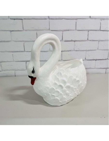 Jardinière Cygne (Taille Moyenne) : Statue Déco 42 cm