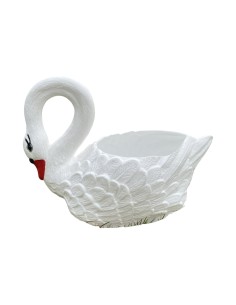 Mini Cygne Jardinière (27cm) : Petite Sculpture & Cache-Pot
