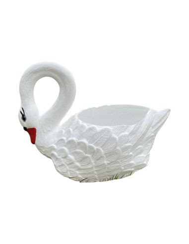 Petit Cygne Jardinière : Cache-pot Décoratif & Statue (34 cm)