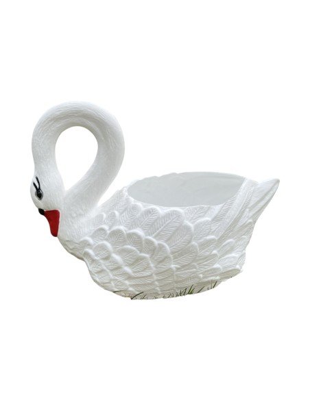 Petit Cygne Jardinière : Cache-pot Décoratif & Statue (34 cm)