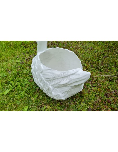 Petit Cygne Jardinière : Cache-pot Décoratif & Statue (34 cm)